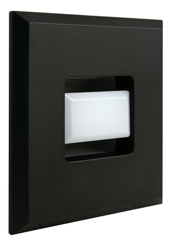 Megaman LED-Wandeinbauleuchte 830, eckig, schwarz MM75342
