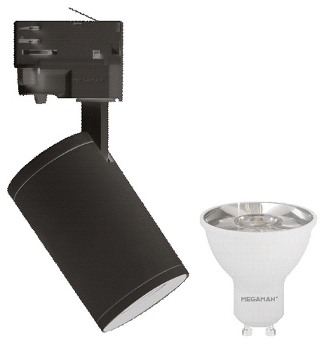 Megaman Stromschienenstrahler inkl. LED-PAR16, schwarz MM78871
