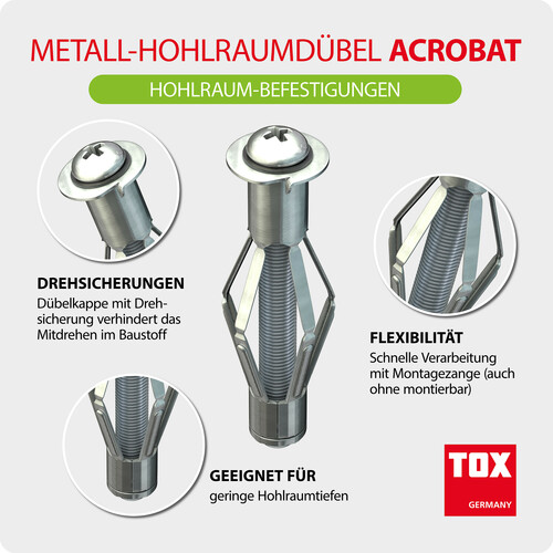 TOX-Dübel-Techn. Metall-Hohlraumdübel Acrobat M4/46
