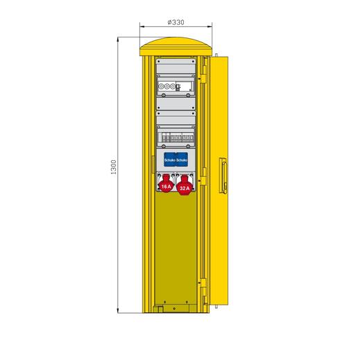 Walther Werke Pollersäule 3 LS 2 CEE-Abgängen 83313010 Walther Werke Pollersäule 3 LS 2 CEE-Abgängen 83313010