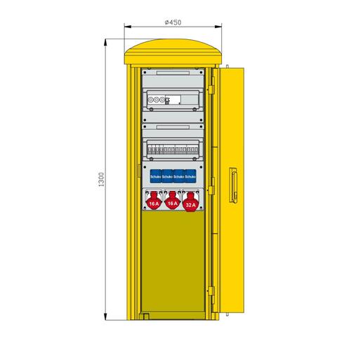 Walther Werke Pollersäule 7 LS 3 CEE-Abgängen 83314510 Walther Werke Pollersäule 7 LS 3 CEE-Abgängen 83314510