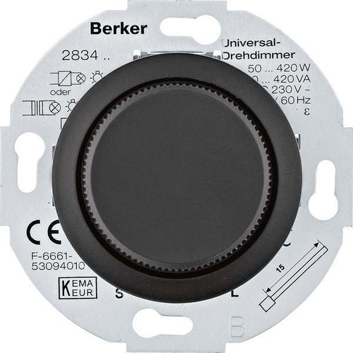 Berker Universal-Drehdimmer mit Zentralstück MAN0101317