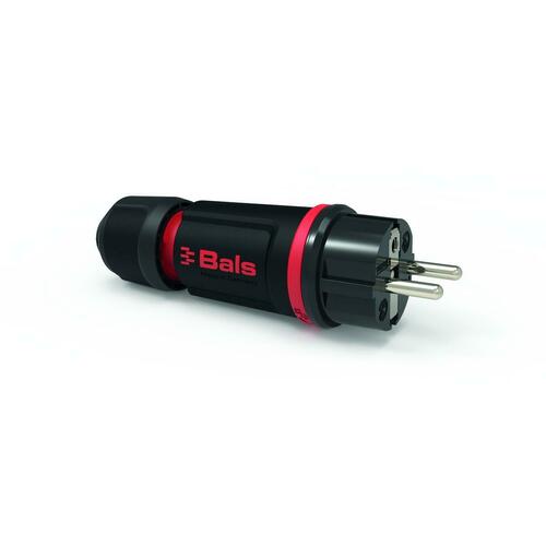 Bals Elektrotech. Schutzkontakt-Stecker 16A 250V IP54 rot 7373-1