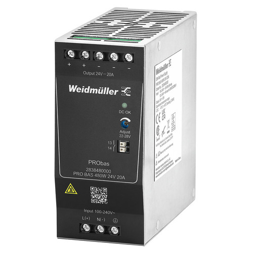 Weidmüller Stromversorgung 24V DC 20A, Schraubanschl. PRO BAS 480W 24V 20A