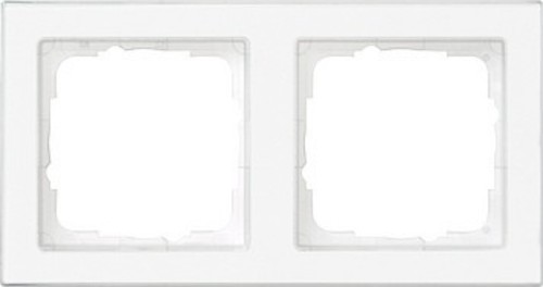 Gira Abdeckrahmen 2-fach reinweiß transparent 071222