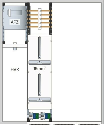 Hager Zähleranschlusssäule 132 universZ, 2ZP ZAS132BD65AT