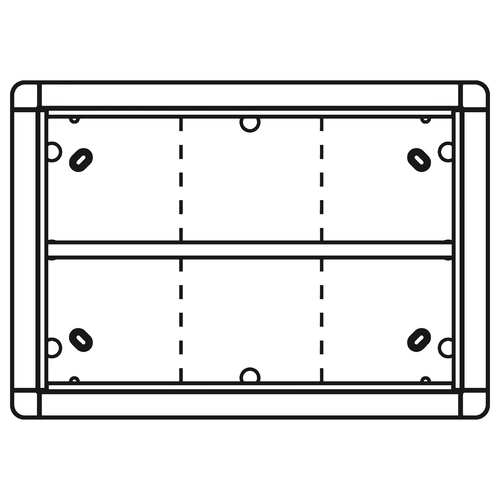 Ritto Portier AP-Rahmen weiß 6-fach, 326x230mm 1883670