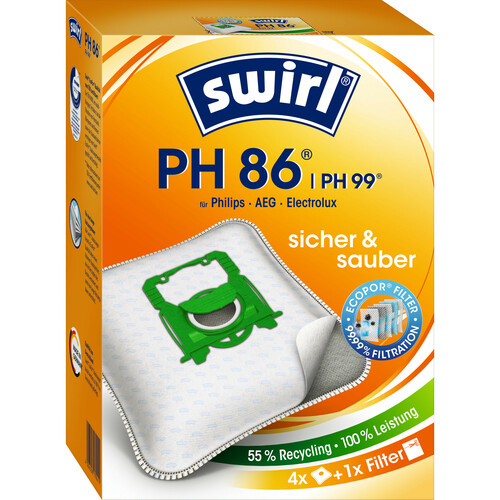 Swirl Staubbeutel für Philips PH 86/PH99EcoPor VE4