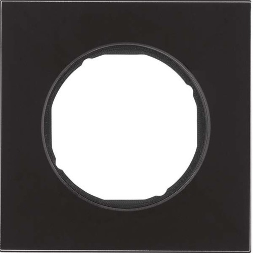 Berker Rahmen 1-fach flach Glas schwarz 10112616