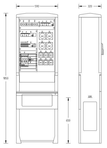 uesa Marktplatzverteiler 1850x590x320mm MV-S-A070-01