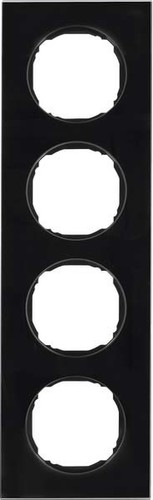 Berker Rahmen 4-fach flach Glas schwarz 10142616