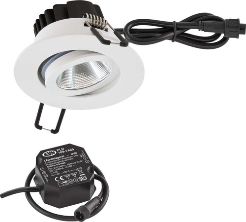 EVN Lichttechnik P-LED Einbauleuchte 230V 3000K weiß PC650N90102