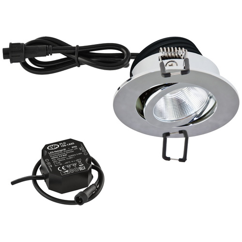 EVN Lichttechnik P-LED Einbauleuchte 230V 4000K chrom PC650N91140