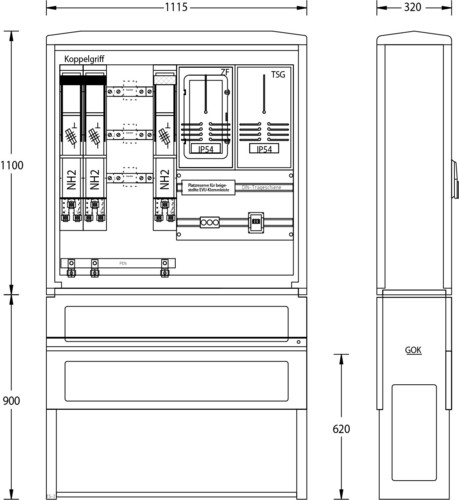 uesa Wandlermessung 1100x1115x320mm WM-400 A N-ERGIE