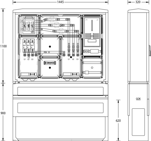 uesa Wandlermessung 1100x1445x320mm WM-ZP 250 A S.Berlin