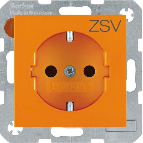 Berker SCHUKO-Steckdose orange glänzend 47238907