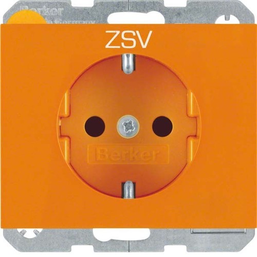Berker SCHUKO-Steckdose orange glänzend 47357114