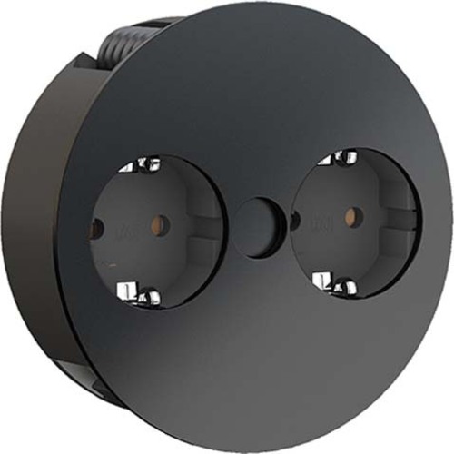 Bachmann TWIST Steckdosenleiste 2xCEE7/3 2m AEH schwarz 931.150