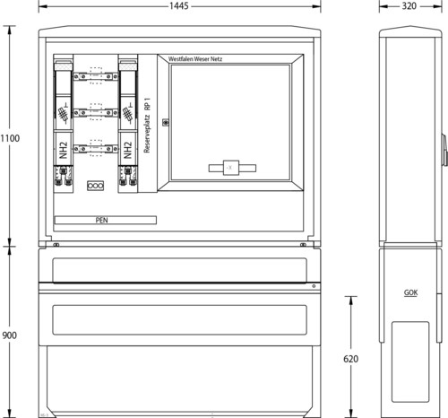uesa Wandlermessung 1100x1445x320mm WM-ZWS-400A We.Weser