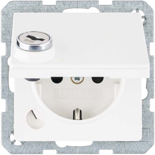 Berker SCHUKO-Steckdose polarweiß matt 41636089