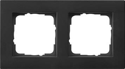 Gira Abdeckrahmen 2-fach schwarz flach 0212095