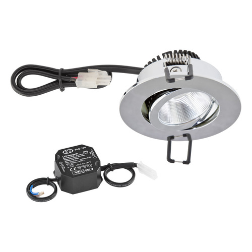 EVN Lichttechnik LED-Deckeneinbauleuchte 3000K 230V IP20 PC20N91102 chr