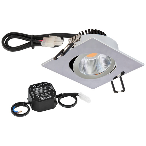 EVN Lichttechnik LED-Deckeneinbauleuchte 3000K 230V IP20 PC24N91102 chr