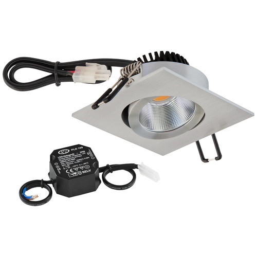 EVN Lichttechnik LED-Deckeneinbauleuchte 3000K 230V IP20 PC24N91402 alu