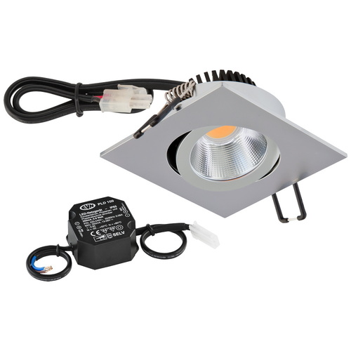 EVN Lichttechnik LED-Deckeneinbauleuchte 3000K 230V IP20 PC24N91502 chr/mt