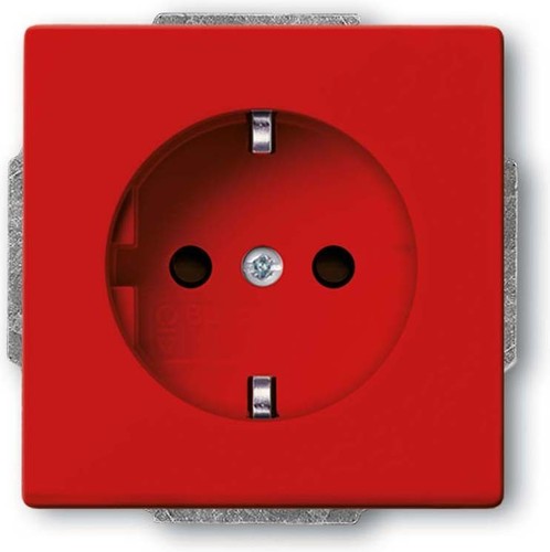 Busch-Jaeger SCHUKO Steckdosen-Einsatz rot RAL3020 20 EUCKS-12-82-101