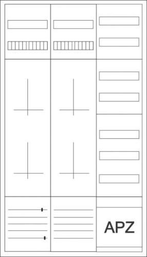 Eaton Zähler-Komplettschrank 3-Punktbefestigung ZSD-4ZV-1400/APZ