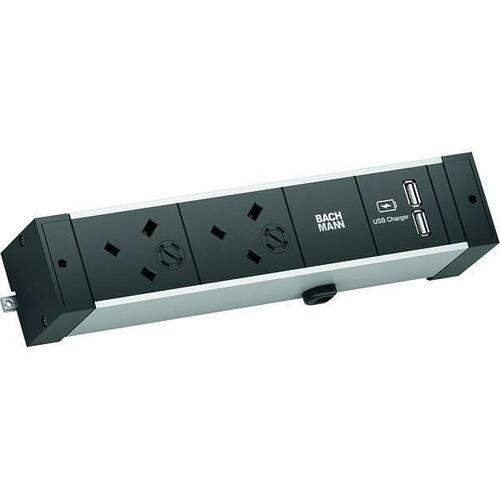 Bachmann DESK RAIL Ladeeinsatz UK 2xUK 1xUSB 941.103