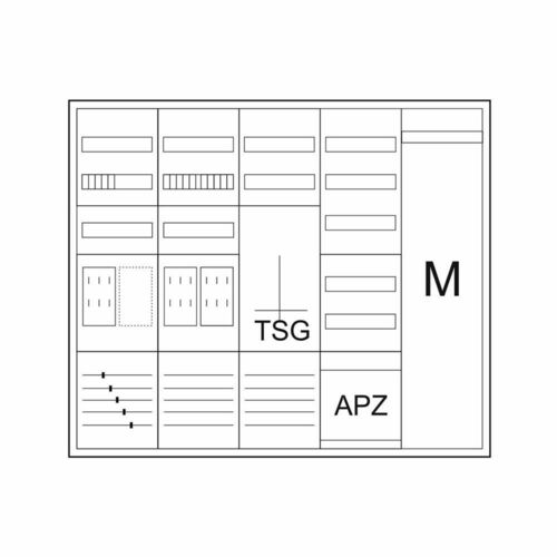 Eaton Zähler-Komplettschrank eHZ, ohne Bestückung ZSDZ2ZTVK1100BKEIAPZ
