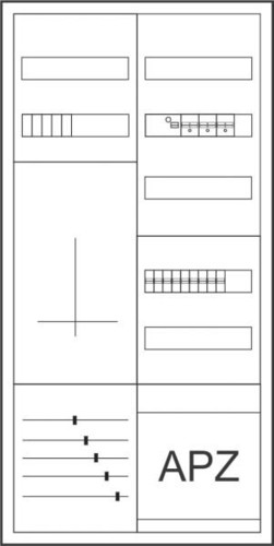 Eaton Zähler-Komplettschrank Bestückungsvar. C ZSD-ZV-1100/APZ/C