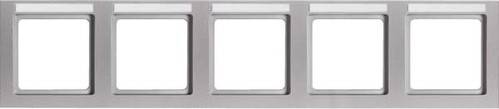 Berker Rahmen 5-fach waager. B.feld Q.3, aluminium samt 10256094