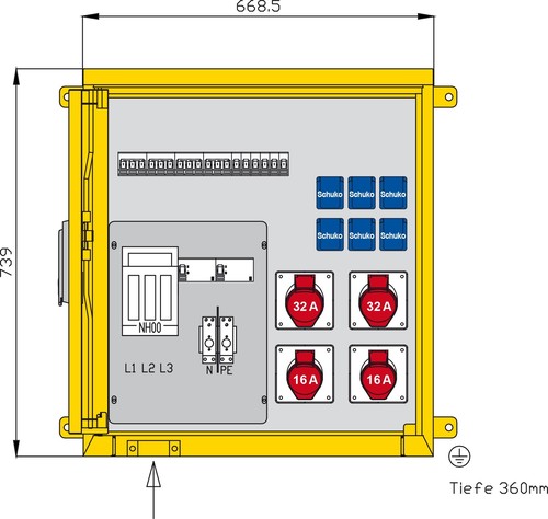 Walther Werke Aufputzverteiler 44kVA, 2 RCDs TypA WAP0315