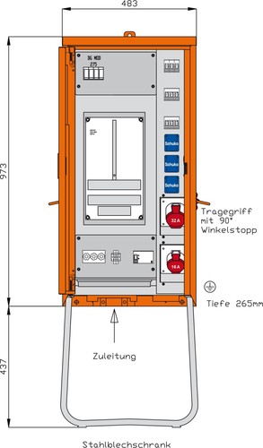 Walther Werke Anschlussverteilerschrank 24kVA, 5 LS WAV0100-OE2