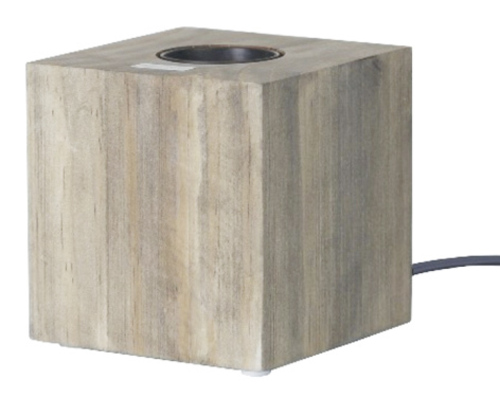 Scharnberger+Hasenbein Holz-Leuchte Würfel 90x90 E27 m.Schalter bn 88901