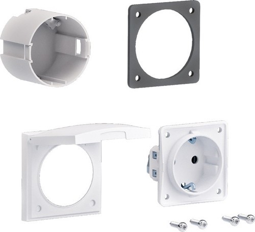 Hager Bestückungspaket universZ 1xSchuko-Steckdose ZY02SD