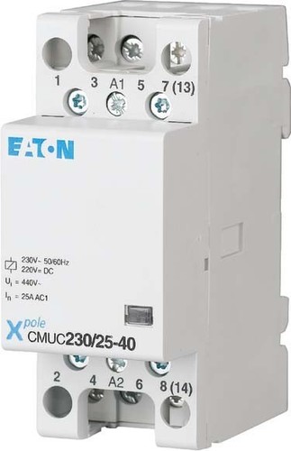 Eaton Installationsschütz 230VAC/DC, 4S, 25A CMUC230/25-40