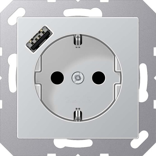 Jung SCHUKO Steckdose mit USB Typ A A 1520-18 A AL