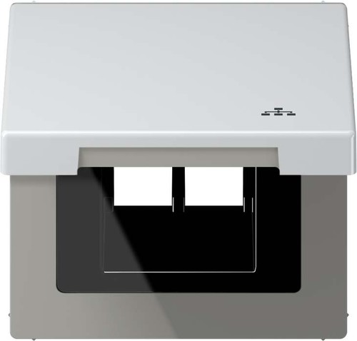 Jung Klappdeckel LAN m.Zentralplatte AL 2990 KL LAN