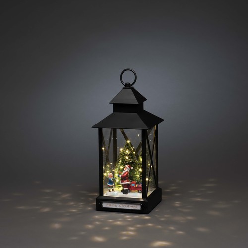 Gnosjö Konstsmide WB LED-Laterne Weihnachtsmann mit Kind und Baum 4343-000