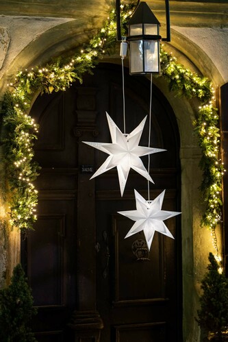 Hellum LED-Papierstern doppellagig 578720 Hellum LED-Papierstern doppellagig 578720