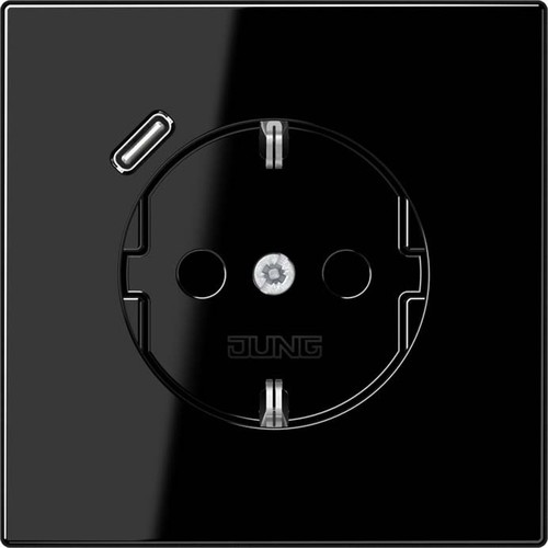 Jung SCHUKO Steckdose mit USB Typ C LS 1520-18 C SW