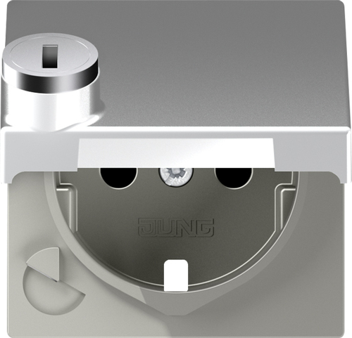 Jung Abdeckung f.SCHUKO Steckdosen A 1520 KLSLPL AL