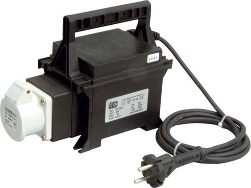 Trafo-Technik-Hoppecke Sicherheitstrafo, tragbar schwarz ET-CEE 400VA 230/24V
