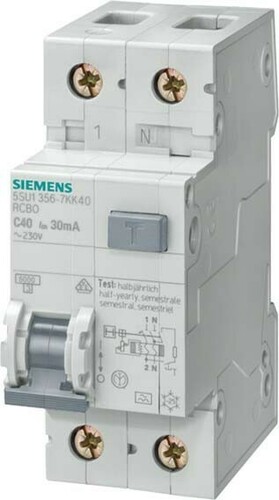 Siemens Dig.Industr. FI/LS-Schalter Typ A, 300mA, B6 5SU1656-6KK06