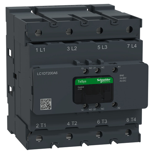 Schneider Electric Schütz 4P 200A AC1 24-60V AC/DC 1S1Ö LC1DT200A6BNE Schneider Electric Schütz 4P 200A AC1 24-60V AC/DC 1S1Ö LC1DT200A6BNE