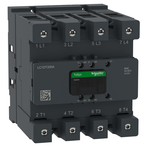Schneider Electric Schütz 4P 200A AC1 24-60V AC/DC 1S1Ö LC1DT200ABNE Schneider Electric Schütz 4P 200A AC1 24-60V AC/DC 1S1Ö LC1DT200ABNE